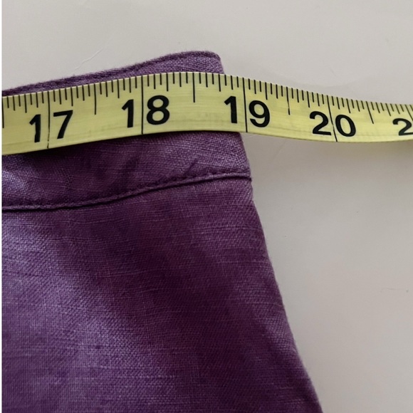 Boden Linen A-Line Skirt with Whipstitch Appliqué Detail Size 14 Long - Picture 8 of 11